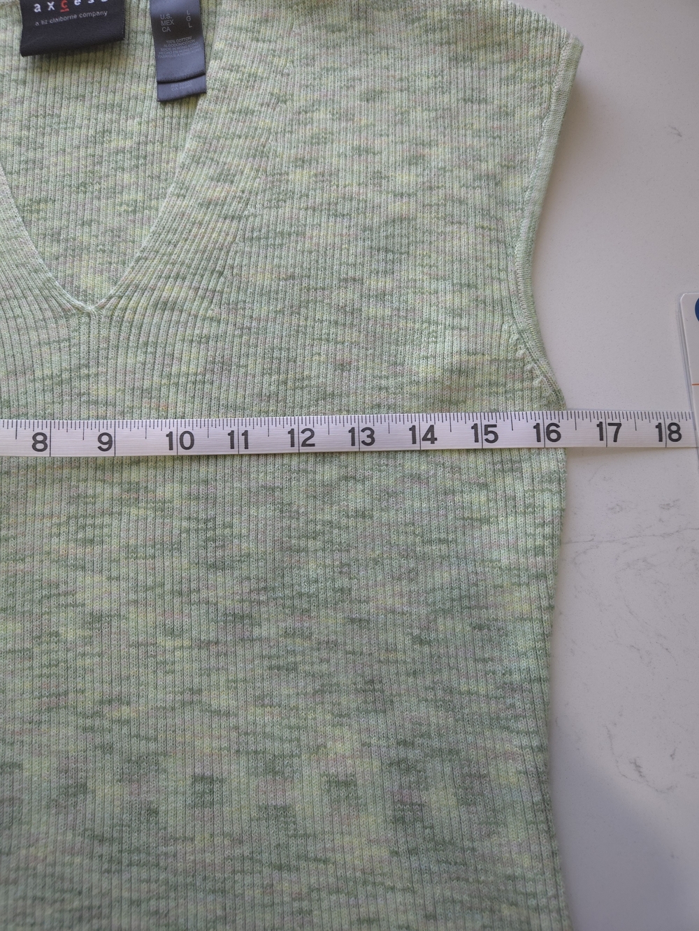 AXCESS Green Ribbed V-Neck Knit Tank - Picture 7 of 7